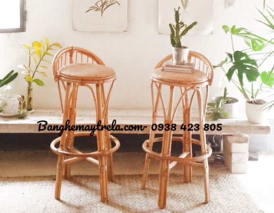 
								Ghế quầy bar mây tre MA344