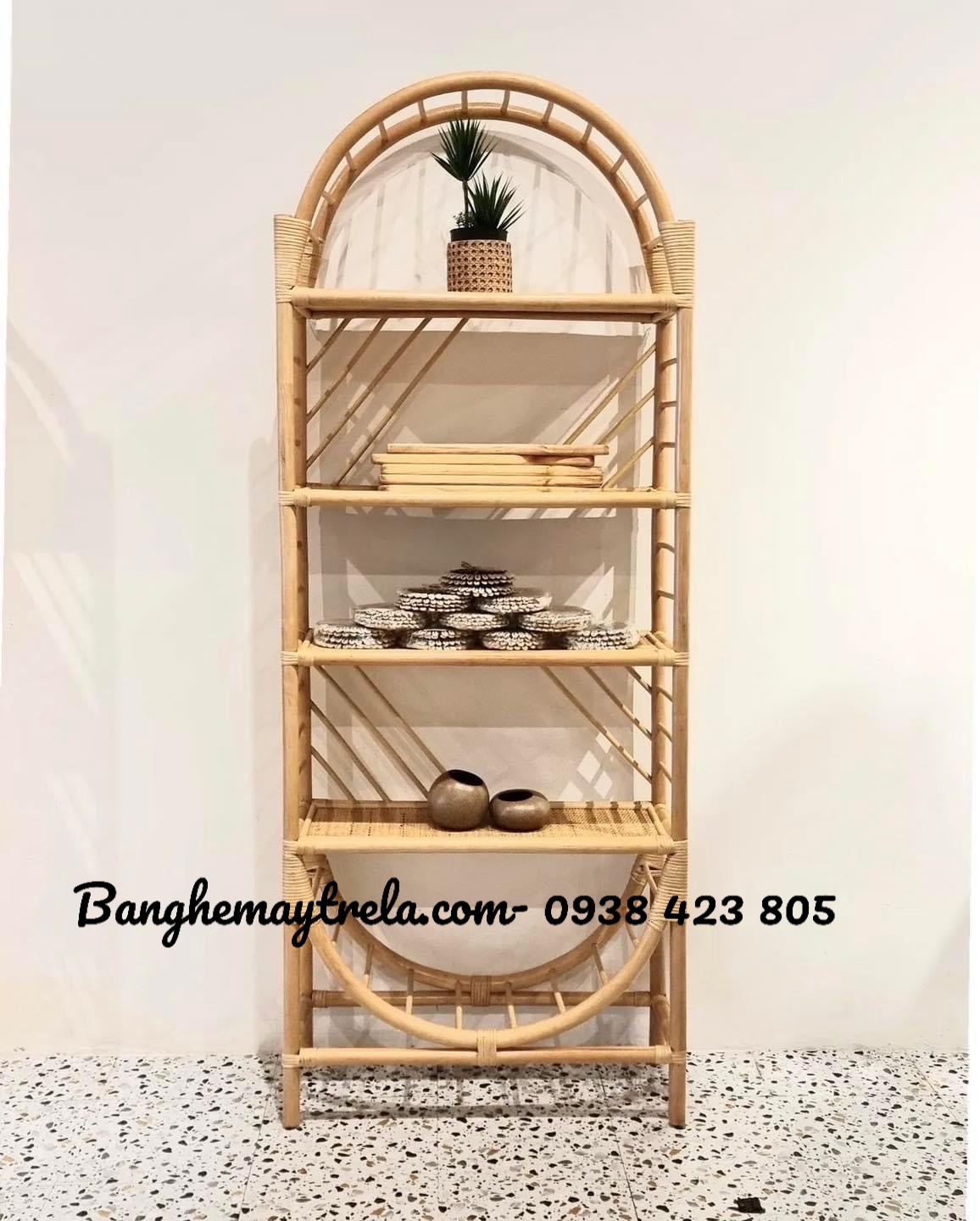 
								Kệ mây tre đan decor MA567