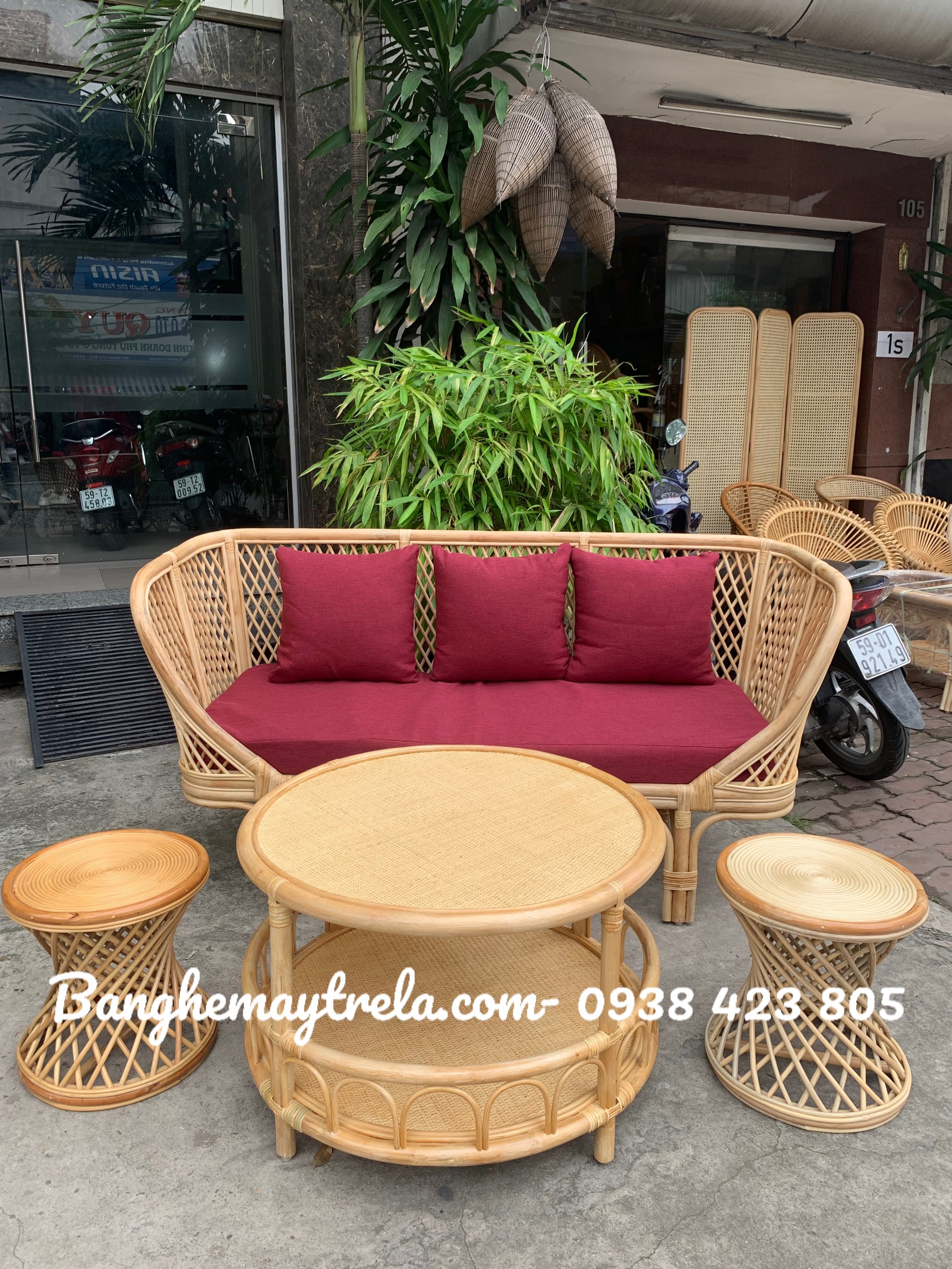 
								Bàn ghế mây tự nhiên MA531