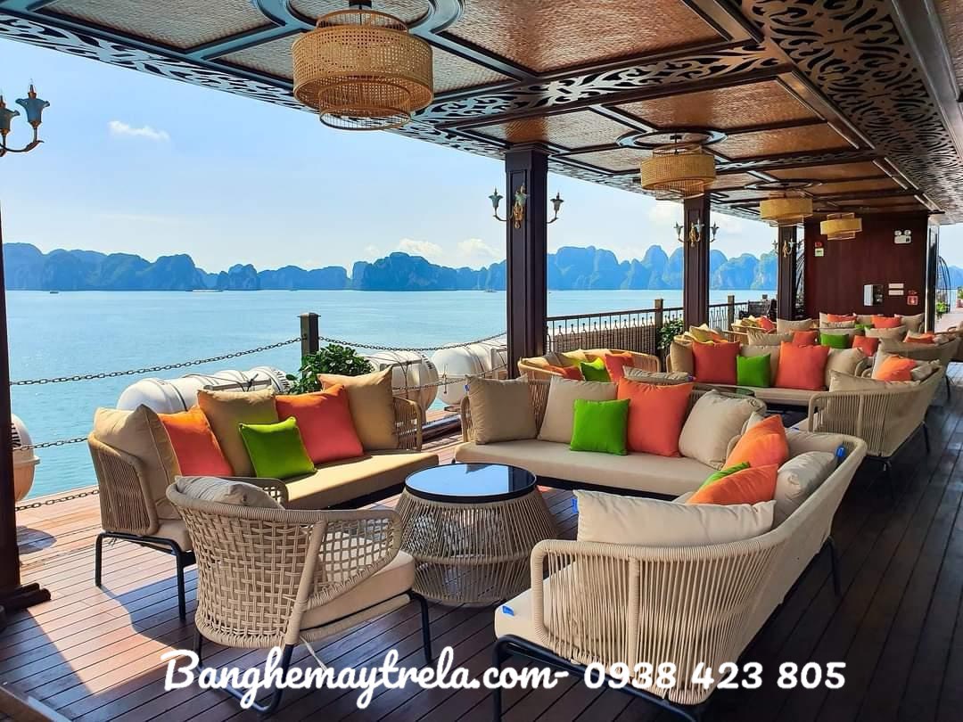 
								Bàn ghế sofa mây nhựa NH390