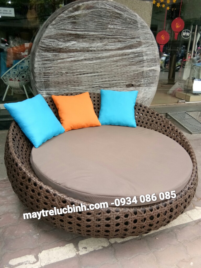 
								Ghế hồ bơi nhựa giả mây 