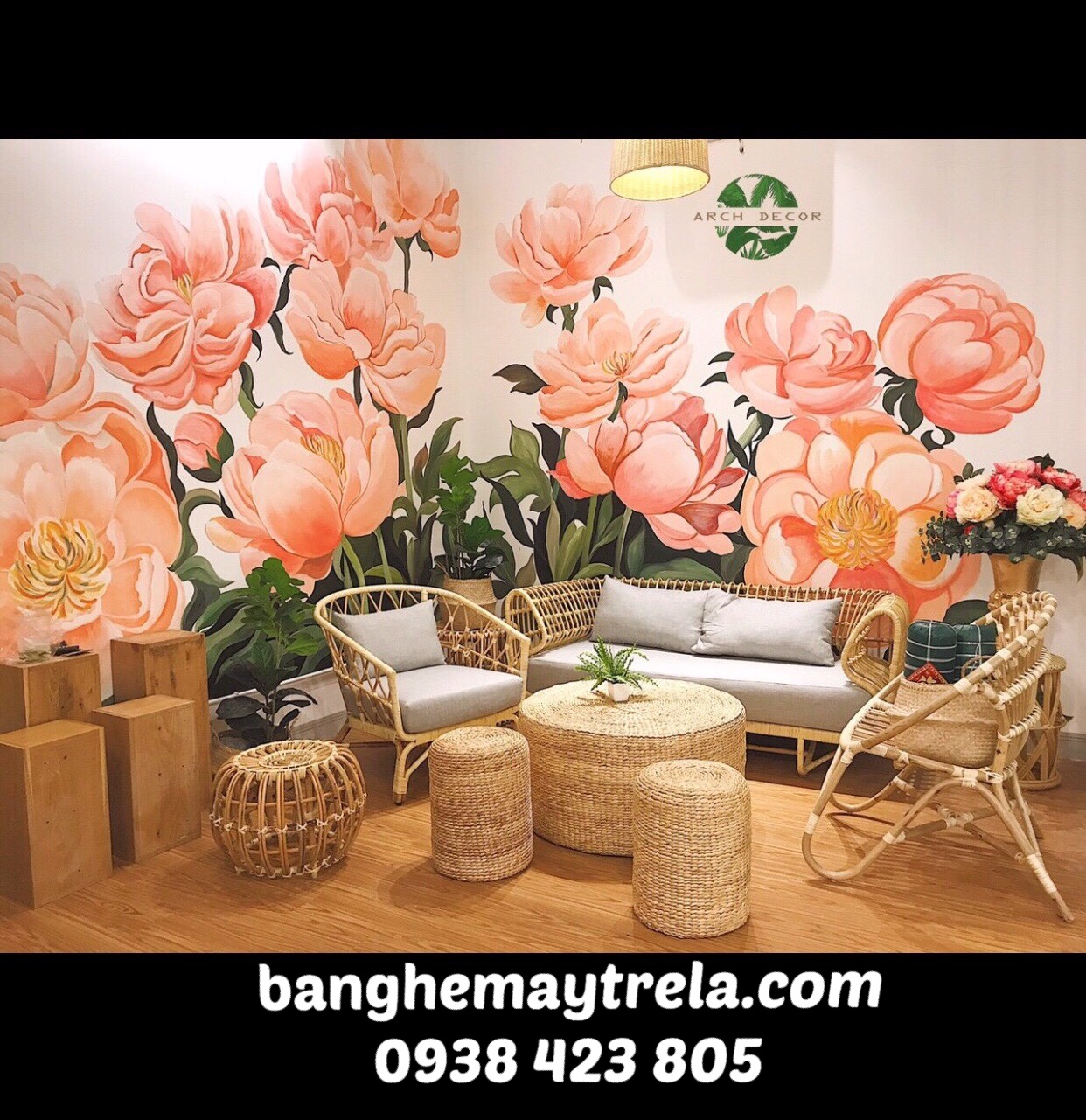 
								Bàn ghế mây tự nhiên MA113