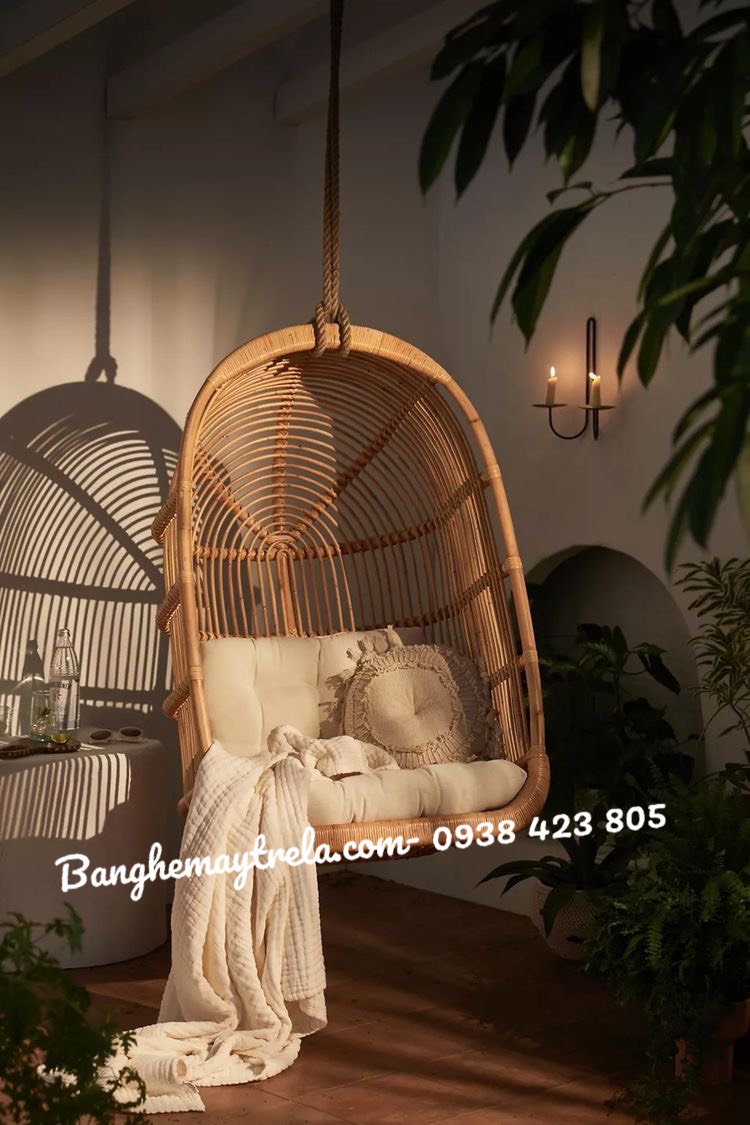 
								Ghế xích đu mây tự nhiên treo trần nhà MA451