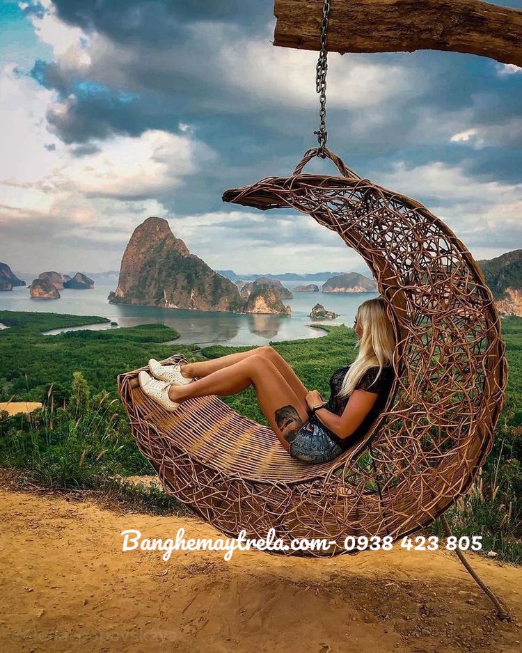 
								Ghế tổ chim mây tre đan MA645